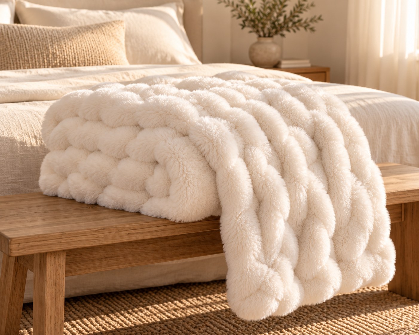 Faux Fur Throw Blanket photo 4
